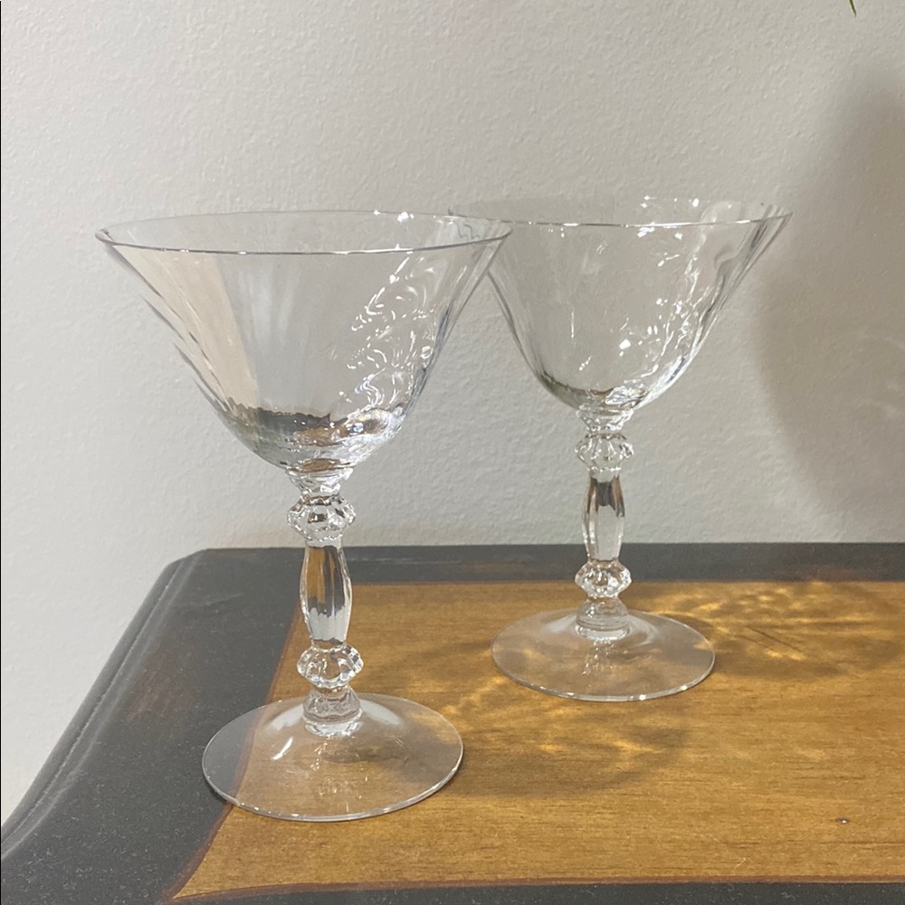 Vintage (2) Cambridge Caprice Champagne Glasses!